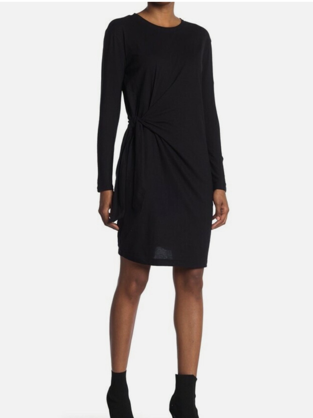 Vince Tie Waist Long Sleeve Dress Size S